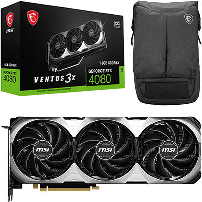 MSI GeForce RTX 4080 16GB VENTUS 3X OC Graphics Card + MSI Air Gaming  Backpack Grey - DirectX 12 Ultimate Supported - G-Sync Compatible - HDCP  Support - Yahoo Shopping