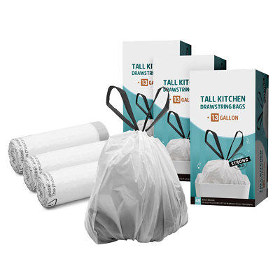 Plasticplace 45-Gallons Clear Plastic Compactor Twist Tie Trash Bag  (50-Count) in the Trash Bags department at