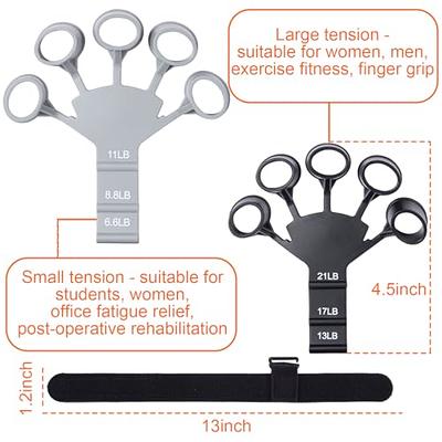 Gripster,Finger Strengthener and Grip Strength Trainer,Finger  Exerciser,Vein Grip,Forearm Workout Equipment,Adjustable 6 Level Resistance  Finger