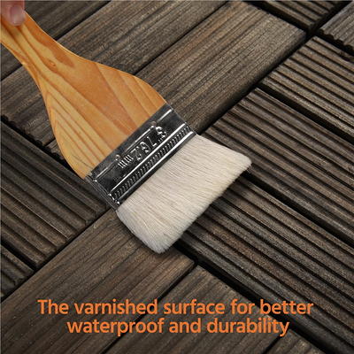 Flybold Acacia Wood Outdoor Flooring Interlocking Wood Tiles 12 x 12