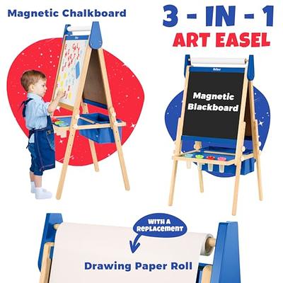 Belleur All-in-One Art Easel for Kids with 2 Paper Rolls & Deluxe  Accessories, Adjustable Magnetic Double Sided Whiteboard & Chalkboard, Painting  Kid Easel for Toddlers 2-8, Ideal Christmas Gift - Yahoo Shopping
