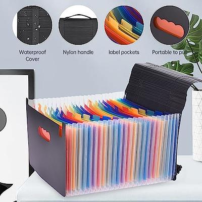 Accordian File Organizer/13 Pockets Expandable File Folder with Handle,  Pocket Legal Size Document Organizer Folder, Multicolor File Folder, High