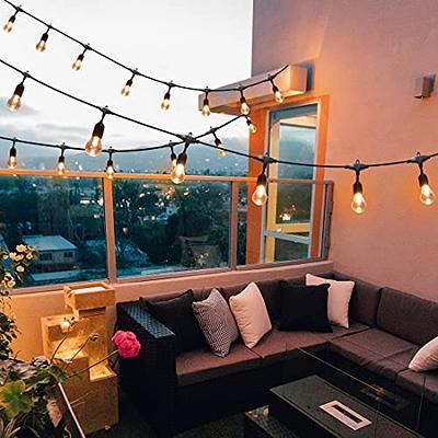 XMCOSY+ Outdoor String Lights, 48Ft Patio Lights with 16 Edison