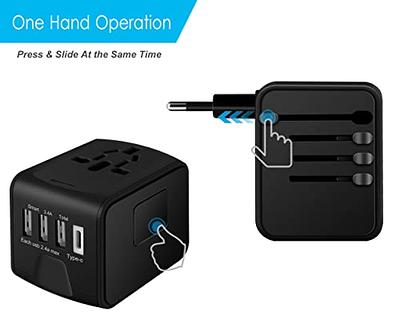 Universal Travel Adapter, LENCENT All in One International Power Adapter  Charger with Dual USB Charger Ports for UK Europe Australia China over 200+