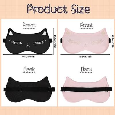  2 Pieces Cute Sleep Eye Masks for Kids Silk Cute Lightweight  Adjustable Eyeshade Mask Satin Night Eyeshade Covers with 2 Pieces Storage  Bag(Pink, Gray,Over 12 Years) : Health & Household