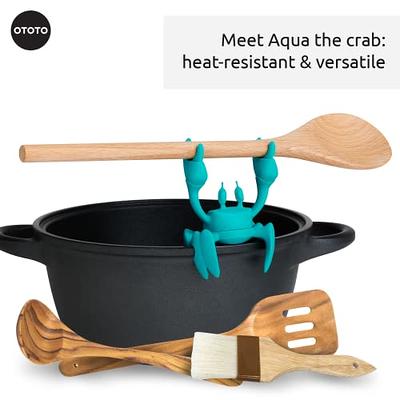 OTOTO Red the Crab Silicone Utensil Rest - Kitchen Gifts, Silicone