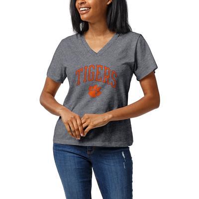 Women's League Collegiate Wear Heather Gray North Carolina Tar Heels  Intramural Boyfriend V-Neck T-Shirt