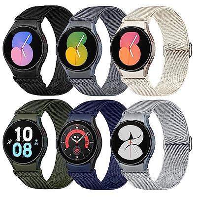 Designer Compatible with Samsung Galaxy Watch 5 Pro 45mm/ Watch 5 40mm  44mm/ 4 Band 40mm 44mm, Galaxy Watch 4 Classic Band 42mm 46mm, 20mm Luxury