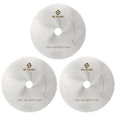 3 Inch Hss Saw Blade 75mm Steel Saw Disc Wheel Cutting Blades with 3/8 Inch  Arbor Mini Drill Saw Blade for Wood Plastic Metal Tile Composite Materials  Cutting 72T (3Pcs) - Yahoo Shopping