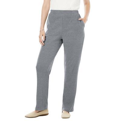 Plus Size Women's Wide Leg Ponte Knit Pant by Woman Within in Heather  Charcoal (Size 20 WP) - Yahoo Shopping