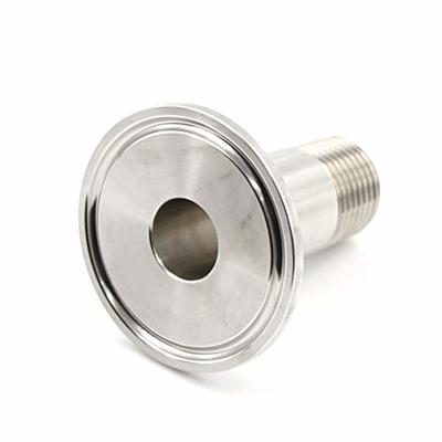 Beduan 304 Stainless Steel Compression Fitting Ferrule, 1/2 Tube OD x 1/4  NPT Male, Straight Adapter Connect with Double Ferrules