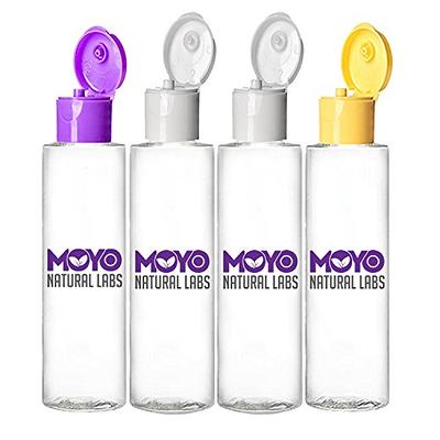 MoYo Natural Labs 4 oz Squirt Bottles, Squeezable Empty Travel Contain