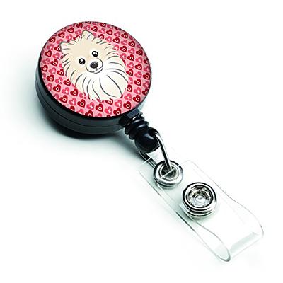 Caroline's Treasures BB5277BR Pomeranian Retractable Badge Reel