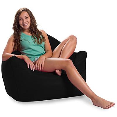 Buy PrintZen 5XL Bean Bag with Beans In Brown & Cream with Free Cushion and  Footrest at 55% OFF by ComfyBean | Pepperfry