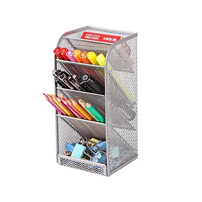 VIVSOL Grey Desk Organizer with Mesh File Holder, 4-Tier Office Supplies  Desk Organizers and Accessories with Sliding Drawers & Pen Holder, Desk  File Organizer and Storage for Office, School, Home - Yahoo