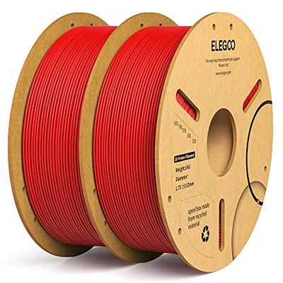 ELEGOO PLA+ Filament 1.75mm Red 2KG, PLA Plus Tougher and Stronger