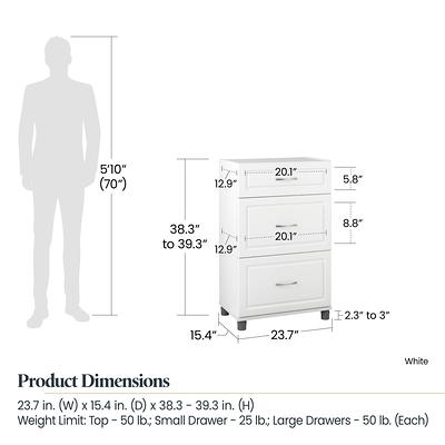 Callum Triple 3-Drawer Wide Storage Cabinet