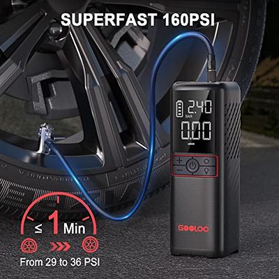 GOOLOO GT160 Tire Inflator Portable Air Compressor for Car Motorcycle Bike  Ball & GP3000 Red Car Jump Starter for 12 Volt Automotive Batteries - Yahoo  Shopping