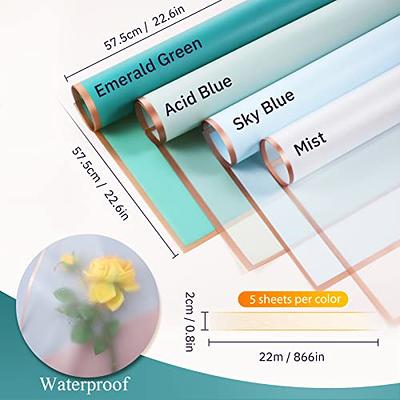 Translucent Flowers Wrapping Paper Sheet Gift Packaging Floral Bouquet 20pcs