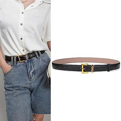 AWAYTR Rhinestone Buckle Belt for Women - PU Leather Plus Size Belts for  Jeans and Dress (Black/Brown,130cm) - Yahoo Shopping