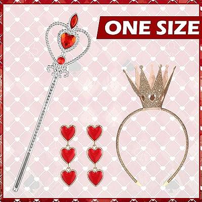 Liliful 3 Pcs Halloween Queen Cosplay Costume Accessories Include Gold  Crown Headband Heart Rhinestone Scepter Wand Red Heart Dangle Earrings for  Women Girl Party - Yahoo Shopping