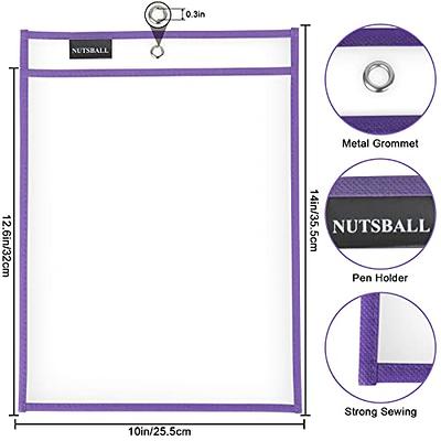 Dry Erase Pockets, Reusable Clear Plastic Dry Erase Sleeves with 1 Dry Erase  Eraser and 1 Rings for School or Work, Heavy Duty Paper Protector Sheet &  Card Pouch & Ticket Holder