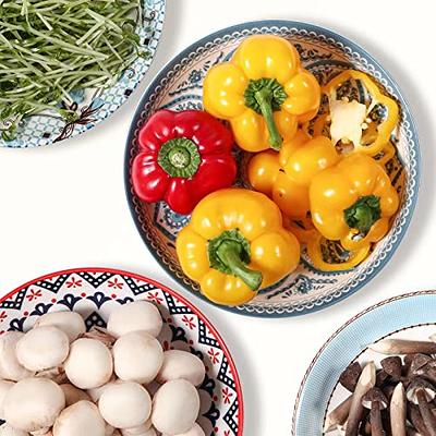  KOXIN-KARLU Melamine Bowls with Lids, 28-ounce Bowls for Snack  and Cereal or Salad, set of 6 Multicolor : Home & Kitchen