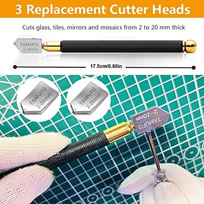 Glass Cutters Tool for Thick Glass Mirror Tile Mosaic Cutting 2-20mm  Cutting Range- Glass Cutting Tool Kit with 3 Professional Carbide Tip and  Automatic Oil System - Yahoo Shopping