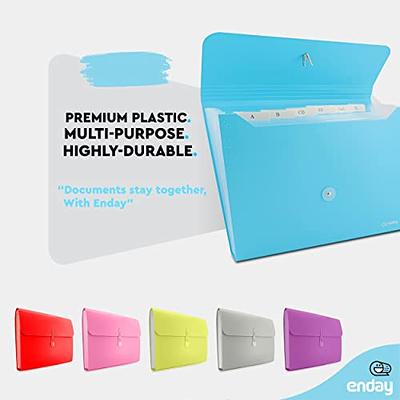 Accordion Paper Organizer Coupon Expanding File Folder Plastic Box A4  Binder Document Boxes Lid Expandable