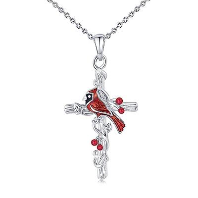 Memorial Cardinal Charm Photo Necklace- Cardinals appear when