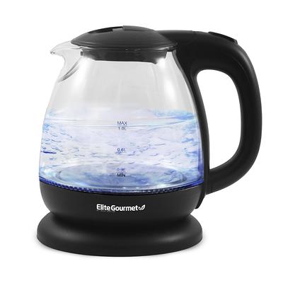 OVENTE Electric Glass Hot Water Kettle, 1.7 Liter, Blue LED Light  Borosilicate Glass, ProntoFill Technology, Bonus of Portable Reusable Pour  Teapot Infuser Ideal for Tea - Yahoo Shopping