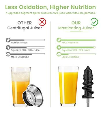 ORFELD Masticating Juicer for Fruits & Vegetable Cold Press Juicer wit
