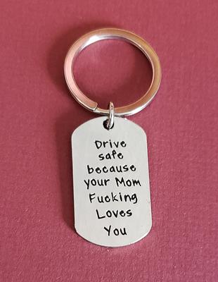 Fuqimanman2020 Funny Keychain for Son Daughter Have Fun Be Safe Drive Safe  Don't Do Stupid Keychain Gift From Mom and Dad-Rectangle Mom - Yahoo  Shopping