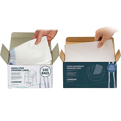 CareBag Bedpan and Commode Pail Liner with Absorbent Pad