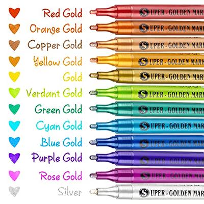 Metallic Paint Markers Pens Set: 20 Colors Paint Pen Craft Markers for Art  Rock Painting, Photo Albums, Scrapbooking, Black Paper, Mug, Wood, Easter