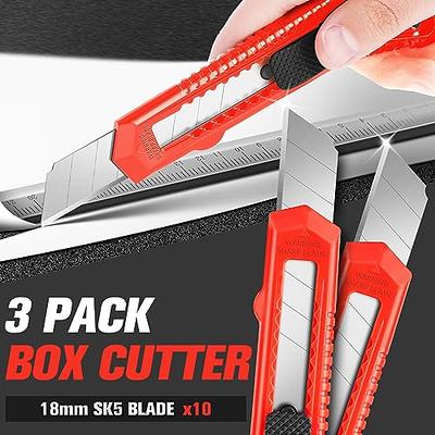 DIYSELF 3 Pack Box Cutters, Utility Knife Retractable