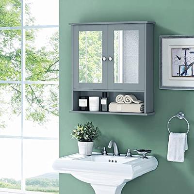 Oversized Bathroom Medicine Cabinet Wall Mounted Storage With Mirror,  Hanging Bathroom Wall Cabinet Organizer - Yahoo Shopping