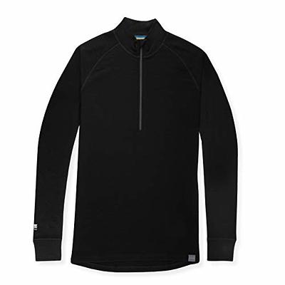 MERIWOOL Mens Base Layer 100% Merino Wool Midweight 250g Half Zip Sweater  for Men Black - Yahoo Shopping