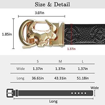 Coipdfty Ratchet Belts for Men As Seen on TV Belts for Men Belt Buckle Work Belts for Men, Men's, Size: 31- 36waist Adjustable, Gold