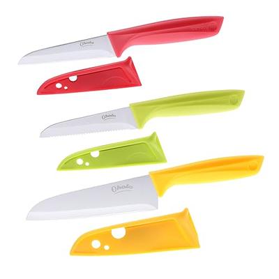 Slitzer Germany 4-Piece Paring Knife Set, 3 1/2 Inch Blade, German  Stainless Steel, Colored Handles, Red, Yellow, Green, Orange