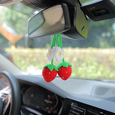2 PCs Cute Crochet Strawberry Car Hanging Ornament for Car Rearview Mirrior  Decor, Car Mirror Hanging Charms Accessories, Car Pendant Fruit for  Gift-Handmade Knitted (Red) - Yahoo Shopping