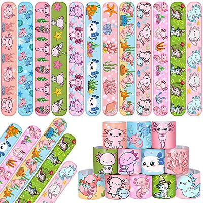 Axolotl Party Favors 48 PCS Axolotl Slap Bracelets Cartoon