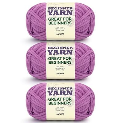  3x60g White Yarn for Crocheting and Knitting;3x66m (72yds)  Cotton Yarn for Beginners with Easy-to-See Stitches;Worsted-Weight Medium  #4;Cotton-Nylon Blend Yarn for Beginners Crochet Kit Making