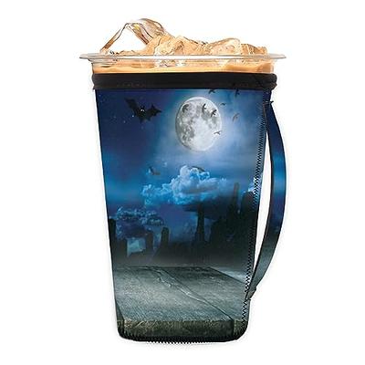 Iced Coffee Sleeve with Handle Bat Dead Tree Spooky Halloween