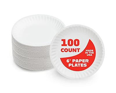 Comfy Package Disposable Kraft Uncoated Paper Plates, 9 inch Large- Unbleached