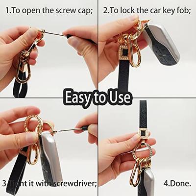 Idakekiy Key Chain, Leather Car KeyChain Universal Key Fob