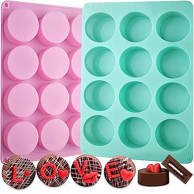 Actvty Round Chocolate Cookie Molds, New Size 12-Cavity Cylinder Chocolate  Cover Cookie Silicone Molds for Candy Mini Cakes Jelly Baking（2 Pack） -  Yahoo Shopping