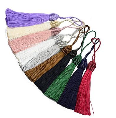 6.5 Silky Bookmark Tassels with Loop for DIY Craft Accessory, 20Pcs  Multicolor