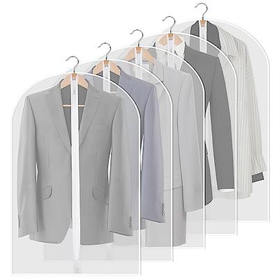 Garment Bags Clothes Covers Protecting Dusts Plastic Garment Bags Hanging Clothes  Bags with Zipper for Closet Clothes Storage