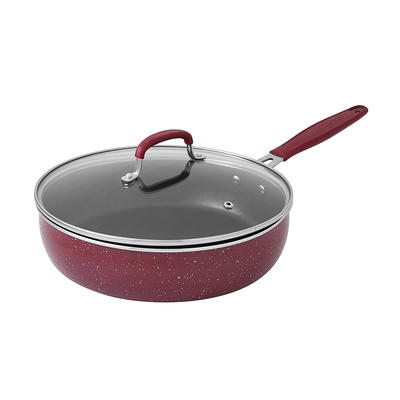 The Pioneer Woman Frontier Speckle 10-Piece Aluminum Nonstick Cookware Set,  Red